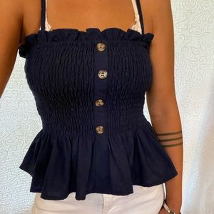 Navy Blue Spaghetti Strap